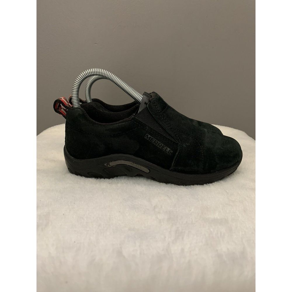 Merrell Jungle‎ Moc Black Slip On Kids Shoes Size 3.5 Hiking Outdoor